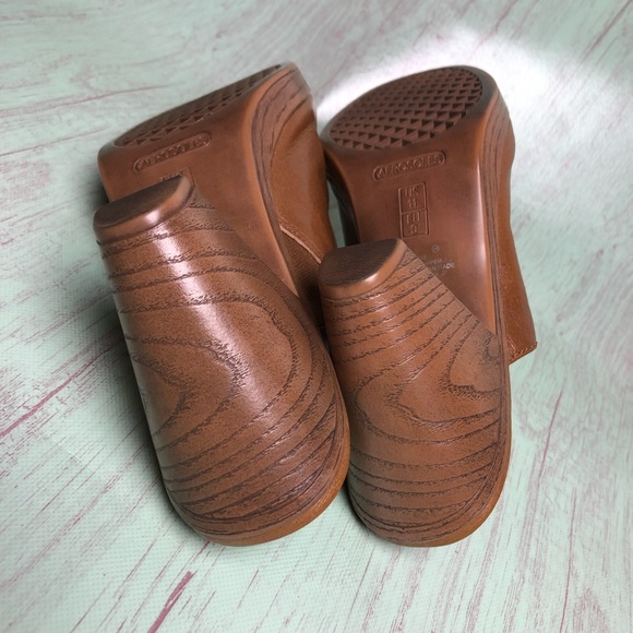 Aerosoles Blind Date Brown Leather Mules Slip On - Picture 4 of 8